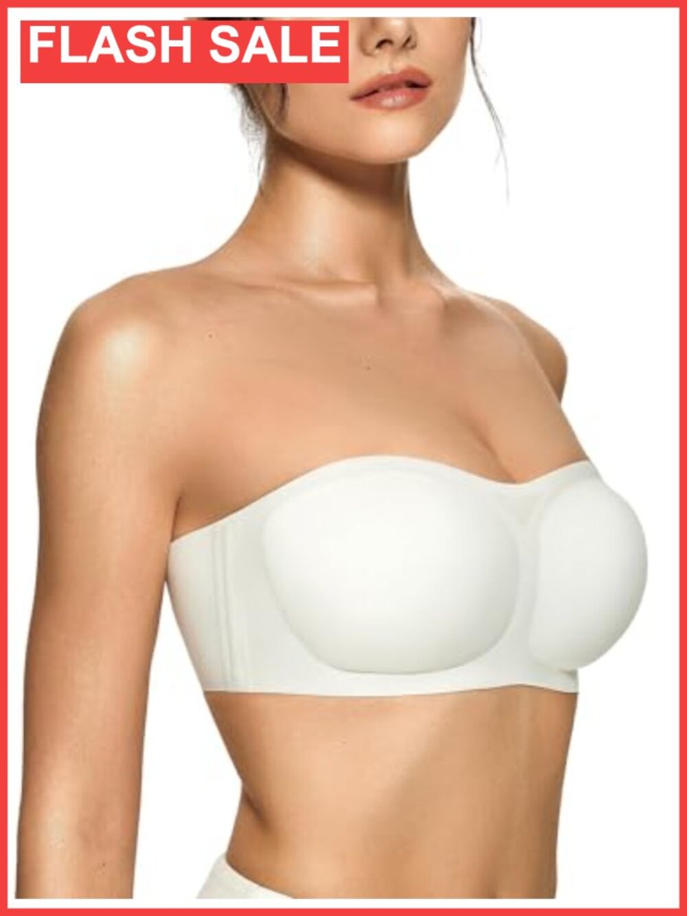 Strapless Jelly Bra Push Up Padded Bandeau Wireless Non-Slip Seamless